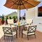 Outdoor Dining Armchairs 2 Pack Thick Cushions Iron Frame Beige